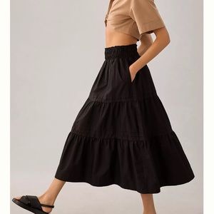 Anthropologie Somerset Maxi Skirt - Black - Size Small